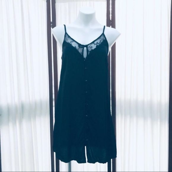 Don’t Ask Why x AEO Black Slip Dress - Picture 1 of 14